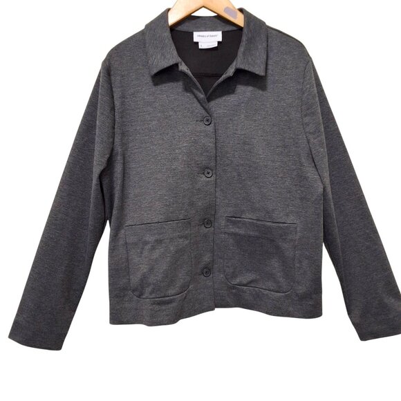 Ministry Of Supply Womens Fusion Chore Jacket Heathered Gray Sz 8 - Picture 2 of 10